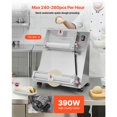 thumbnail image 2 of KFFKFF Pizza Dough Roller Sheeter, 3-16 Inch Semi-automatic Stainless Steel Pizza Press, Commercial Electric 390W Pasta Maker Machine, 260 pcs Per Hour, Adjustable Thickness, with Dough Press Lid, 2 of 9