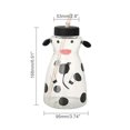 thumbnail image 3 of Glass Cup With Straw,600MLCreative Glass Straw Cup Cow Shape Glass Cup Glass Cup Exquisite Design, 3 of 8