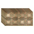 thumbnail image 1 of Fasade Portrait Decorative Vinyl 2ft x 4ft Glue Up Ceiling Panel Copper Fantasy 5 Pack, 1 of 5