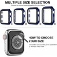 thumbnail image 4 of ALMNVO Compatible with Apple Watch Case 40mm 45mm 41mm 44mm 42mm 38mm, Full Coverage Hard PC Bumper with Tempered Glass Screen Protector Cover Accessories for iWatch SE Series 3 7 6 5 4 2 1, 4 of 6