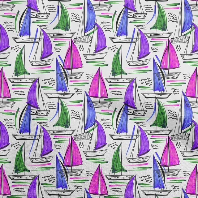 oneOone Georgette Viscose Purple Fabric Beach Boat Sewing Craft Projects Fabric Prints By Yard 42 Inch Wide