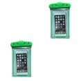 thumbnail image 1 of Transemion Waterproof Underwater Case Cover Bag Dry Pouch for Mobile Phone green 2Set, 1 of 6
