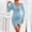Light Blue, variant on Pisexur Long Sleeve V-Neck Dress Women Summer Fashion Solid Long Sleeve V-Neck Tight Party Club Dress Women Dress