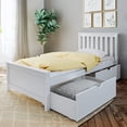 thumbnail image 1 of BEDSMART Solid Wood Twin Size Bed With Storage | White, 1 of 7
