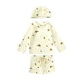 thumbnail image 1 of Hiiyo Toddler Boys 3Pcs Swimsuit Long Sleeve Rash Guard Shorts Hat Quick Dry Bathing Suit, 1 of 8