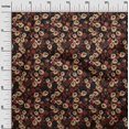 thumbnail image 3 of oneOone Tissu Polyester Spandex Chocolat Brun Matériel de Robe Florale Tissu Imprimé Tissu au Mètre 56 Pouces de Large, 3 of 4