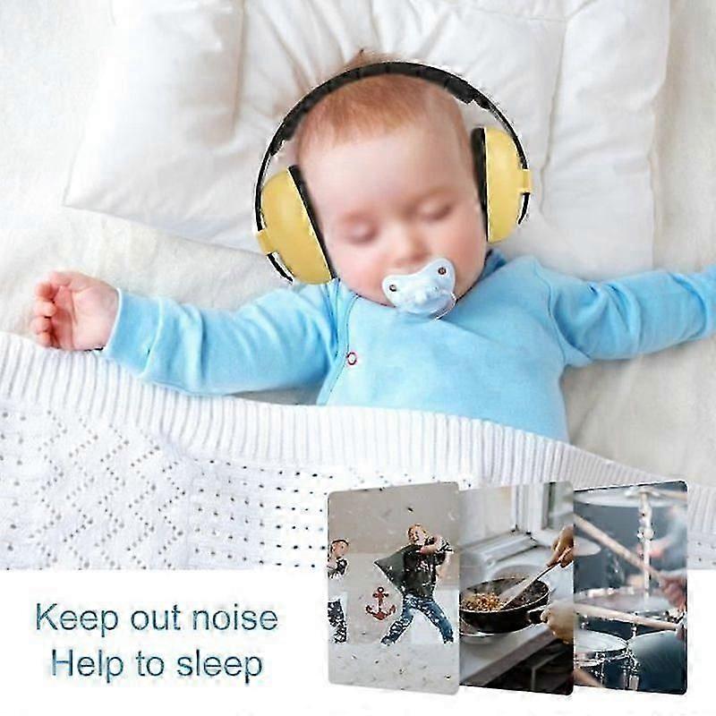 Noise Cancelling Headphones - VGEBY - Yellow - 22db Reduction - Comfortable and Safe