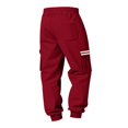 thumbnail image 3 of Ceisia Men Solid Color Loose Casual Pants Elastic Waist Drawstring Sports Gift Work Trousers, 3 of 9