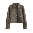 thumbnail image 4 of EGNMCR Veste à Manches Longues pour Femmes, Veste Décontractée Sans Capuche, Mode, Veste d'Hiver Chaude pour Femmes, 4 of 5