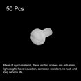 thumbnail image 3 of Unique Bargains Nylon Machine Screws, M3x6mm Slotted Pan Head Fasteners Bolts, White 50Pack, 3 of 4