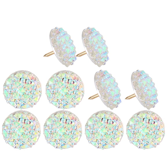 10Pcs Rhinestone Push Pin Replaceable Pushpins Delicate Thumbtacks Home Accessory