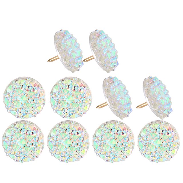 10Pcs Rhinestone Push Pin Replaceable Pushpins Delicate Thumbtacks Home Accessory