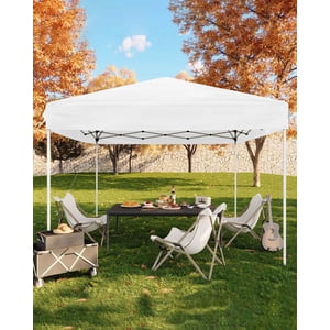 3x3m Pop-Up Canopy Tent, 210D Oxford Fabric Folding Gazebo with Carry Bag, Black, for Outdoor Events, Parties, Patio