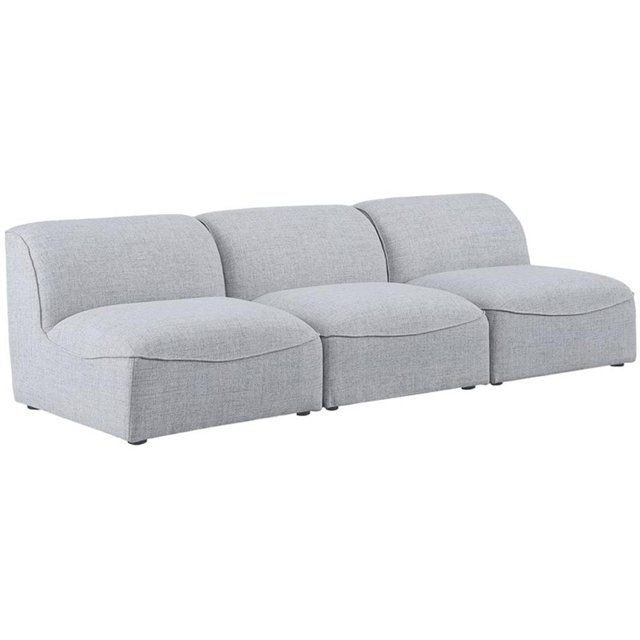 Meridian Furniture Miramar Gris Durable en Lin Texturé Canapé Modulaire
