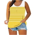 thumbnail image 3 of JDQJBZ Women's Camisole Ribbed Tank Tops for Women Polka Print Plus Size Summer Button Front Sleeveless Shirt, 3 of 5