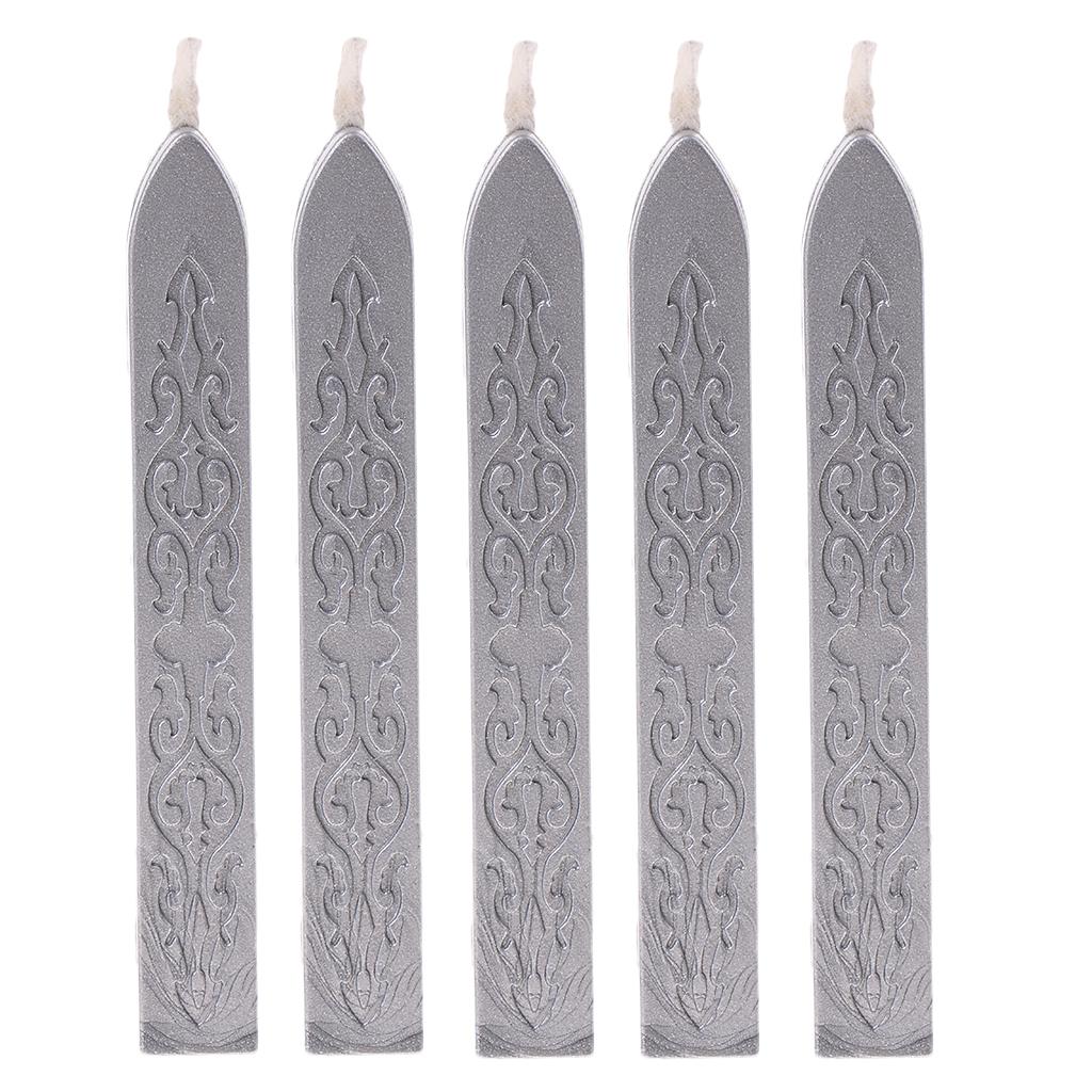 simhoa 5 Pcs Bâtons de Scellage avec Mèche pour Scellage Enveloppes Paquets Invitation 9