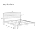thumbnail image 4 of Noble House Mid-Century King Bamboo Platform Bed,12" Wood Slat Metal Support No Box Spring Needed,Natural, 4 of 9