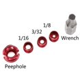 thumbnail image 1 of 3 Inner Bow Peep Sight 45/37 Degree Aluminum Aperture Archery Core Durable, 1 of 12