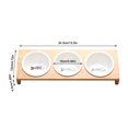 thumbnail image 3 of Stylish Elevated Ceramic Pet Bowl Set with Bamboo Stand for Indoor Cats and Small Dogs, 3 of 4