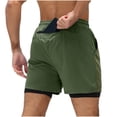 thumbnail image 4 of Styesk Mens Shorts Summer Men's Solid Color Casual Elastic Waist Drawstring Pocket Shorts, 4 of 5