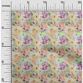 thumbnail image 2 of oneOone Polyester Spandex Orange Fabric Abstract Floral Craft Projects Decor Fabric Printed By The Yard 56 Inch Wide, 2 of 5