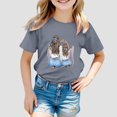 thumbnail image 2 of T-shirt de Loisirs Ample à Col Rond pour Filles, Imprimé « Taste », Manches Courtes, Gris, 120/5 A-6 A, 2 of 4