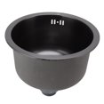 thumbnail image 2 of Undermount Round Bar Sink, Stainless Steel Bar Sink High Capacity  For Home Black, 2 of 8