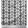 thumbnail image 1 of Soimoi Black polyester Crepe Fabric Floral Damask Print Sewing Fabric Yard 52 Inch Wide, 1 of 3