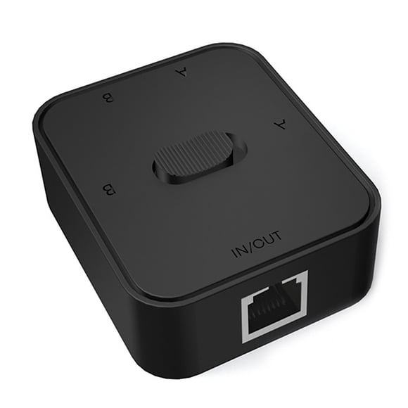 2-Port RJ45 Network Switch Long Service Life ABS Metal RJ45 Network Switch for Intranet & Extranet Switching