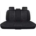 thumbnail image 3 of Maidao Car Seat Covers Leather Full Set for Citroen for C4 Aircross 2012-2017 5 Seats Leather Compatible Airbag Water Resistant Front Rear Cushion Protector with Pillow Black and Red, 3 of 6