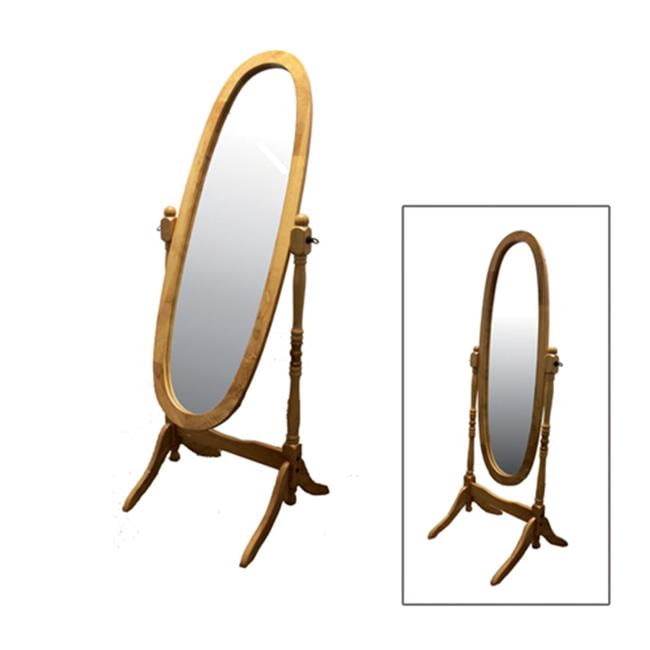 Ore International N4001-NA Miroir de Sol en Bois Naturel Cheval