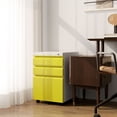 thumbnail image 2 of Vinsetto 3 Drawer Filing Cabinet Steel File Cabinet with Lock and Wheels, 2 of 10