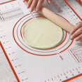 thumbnail image 3 of Soft Texture Silicone Baking Mat, Silicone Pastry Mat, 40X60cm / 15.7X23.6In Non-Slip For Home Kitchen Red 40x60cm, 3 of 8