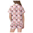 thumbnail image 3 of WEAIXIMIUNG Ensemble de Pyjama pour Enfants de Noël Classique à Imprimé, Chemise à Col Boutonnée à Manches Courtes et Short 6-7 Ans, 3 of 6