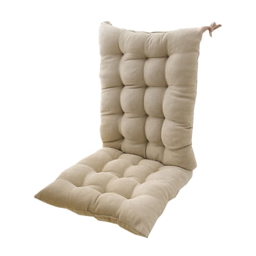 HHBEAUTY Outdoor Lawn Chair Cushions, Low BackTufted Extra Thick Patio Wicker Seat Cushion with Ties for Outdoor Furniture