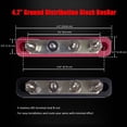 thumbnail image 3 of 4 Terminals Bus Bar, Ampper 4.2" Power / Ground Distribution Block Brass Battery BusBar Junction for Car Vehicle Rv Truck Marine Boat Audio Amplifier and More (Red & Black), 3 of 3