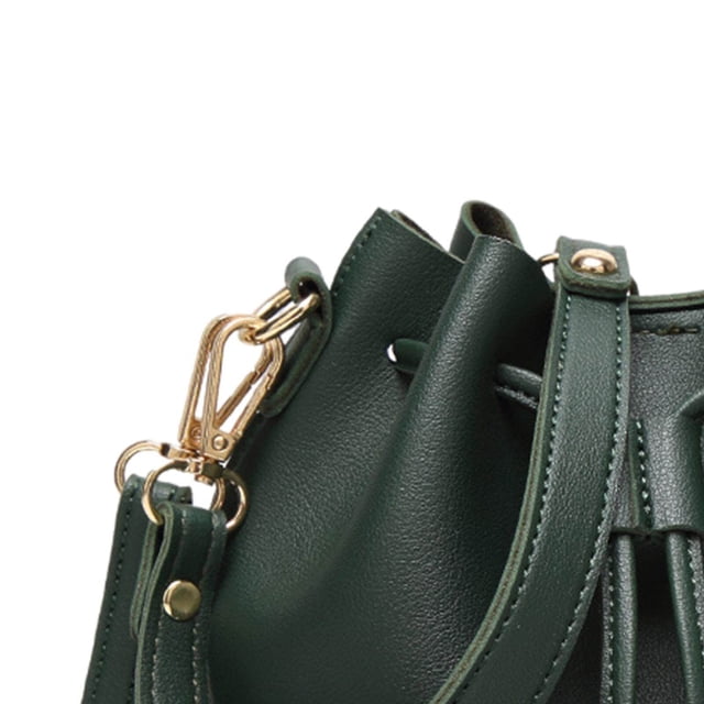 fastboy Bucket Shoulder Bag Drawstring Bag Purse Handbags Small Shopping Green
