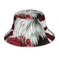 thumbnail image 1 of KLL Aigle avec Chapeau et Roses pour Chapeau Seau pour Femmes Hommes Chapeau de Soleil de Plage Pliable Accessoires de Rave Extérieur Casquette de Pêcheur Réfléchissante, 1 of 6