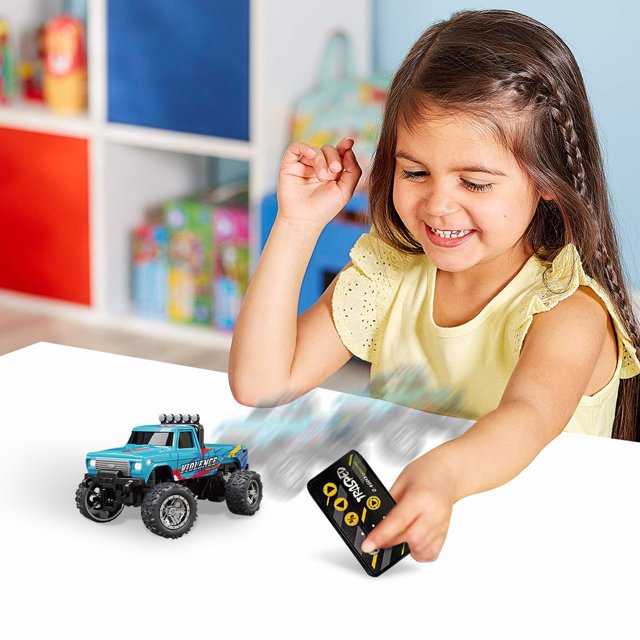 NAOJIE Voiture Télécommandée Tout-Terrain et Mini Voiture Télécommandée Jouet et Jeu Haute Performance Résistant aux Chutes (Bleu), Mini Rc Monster Truck, Voiture Rc 1/64, Mini Camion Rc