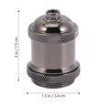 thumbnail image 2 of Shisuyan Lamp Base E27 Thread Lamp Holder Black Aluminum 1Set for Homeowners, 2 of 9