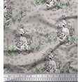 thumbnail image 1 of Soimoi polyester Crepe Fabric Boy,Surfboard And Beach Bird Printed Craft Fabric by the Yard 42 Inch Wide, 1 of 3