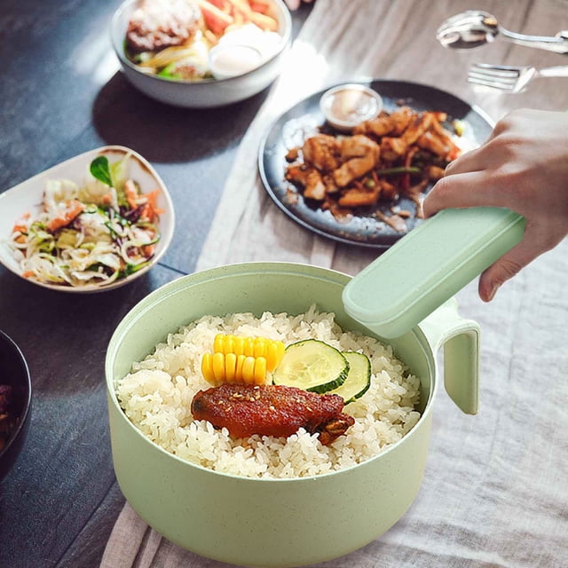 Instant Noodles Bowl, Reusable Tableware Set, Chopsticks Holder Lid, Leak-Resistant Inner Cover, Deep Bowl Base, Space-Saving Design, Dormitory and Home Kitchen Use
