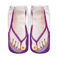 thumbnail image 1 of 3D Pattern Manicure Print Socks Flip Flop Funny Hidden Running Socks for Women, 1 of 9