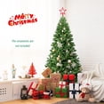 thumbnail image 2 of Gymax 7.5 ft Unlit Artificial Christmas Tree Hinged Spruce Xmas Tree w/ Metal Stand, 2 of 10