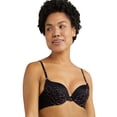 thumbnail image 1 of Maidenform Womens Love the Lift Push Up Demi Bra, 40B, BlackRose Gold, 1 of 1