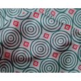 thumbnail image 4 of oneOone Silk Tabby Fabric Diamond & Circle Block Printed Fabric 1 Yard 42 Inch Wide, 4 of 4