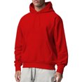 thumbnail image 1 of Innerwin Chandails à Capuche à Cordon pour Hommes Automne Couleur Unie Épais Chandail à Capuche Grand Rouge m, 1 of 3