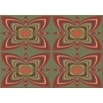 thumbnail image 1 of Ahgly Tapis Rectangulaire Intérieur Lavable en Machine Rouge Brique, 5 Pieds x 8 Pieds, 1 of 7