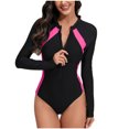 thumbnail image 1 of RKSTN Maillot de Bain pour Femmes Maillot de Bain à Manches Longues Combinaison de Plongée une-Pièce Été Plage Surf Tenue de Bain Décontractée Mode Maillot de Bain pour Femmes, 1 of 7