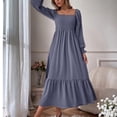 thumbnail image 4 of mtvxesu Robes pour Femmes, Robe Décontractée pour Femmes à Manches Longues, Col Ras du Cou, Manches Longues, Taille Haute, Mini Robes, 4 of 8